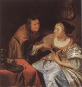 Frans van Mieris Carousing Couple painting
